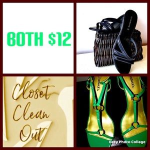 Both Pair Of Designer Sandals $12 Size 10